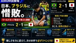 日本、ブラジルに惜敗。ワールドカップ敗退で見えた悔しさと希望
